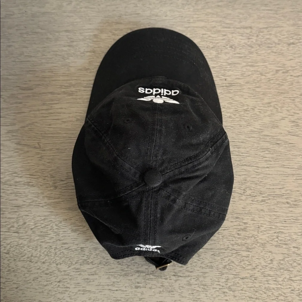 Adidas Black Baseball Cap with White Logo